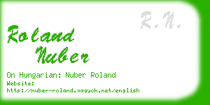 roland nuber business card